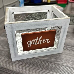 Wood and Wire “Gather” basket, perfect for your boho or rustic wedding, home dec